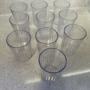 Carlisle 110507 Bistro 5 oz. Clear SAN Plastic Tumbler - 10 Pieces